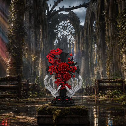 Floral Cross Sanctuary (901 Pcs)