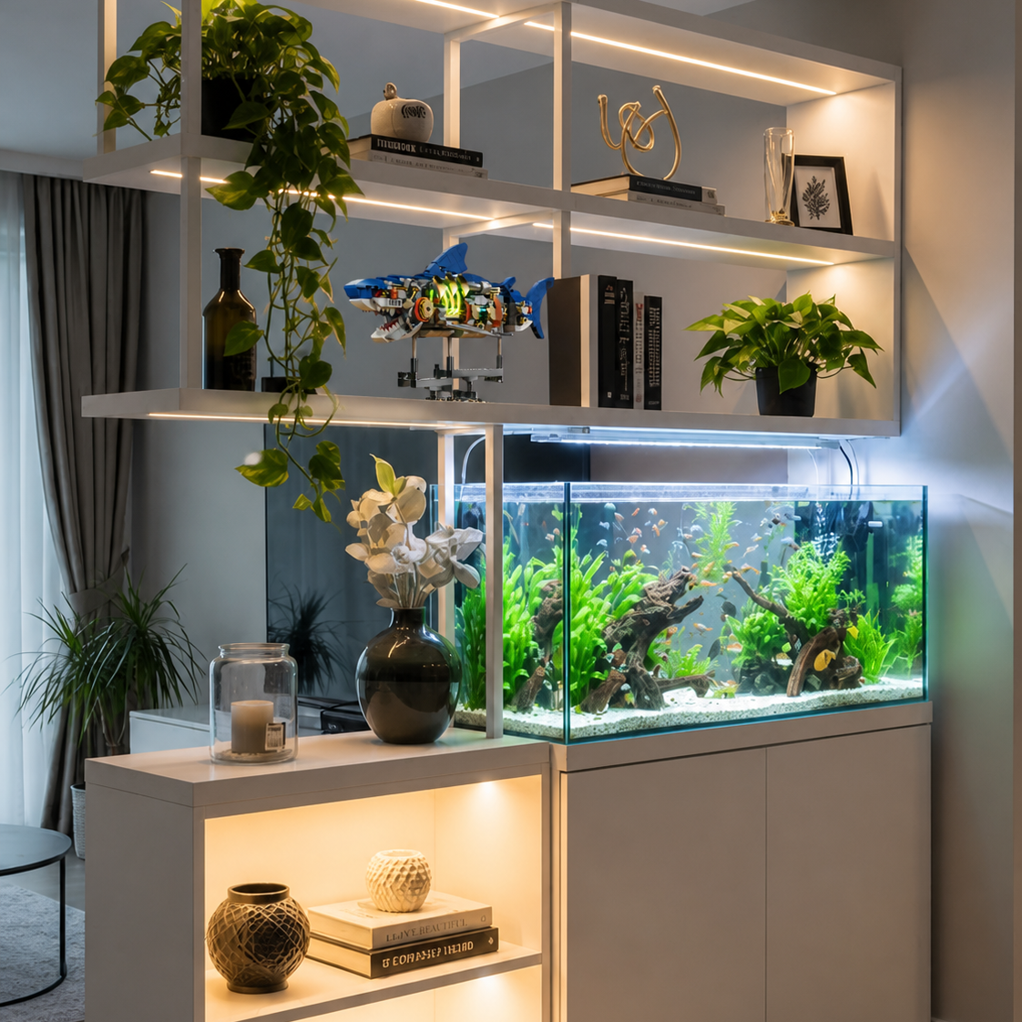 Tiburón mecánico con luces (687 piezas) - Ambiente 4