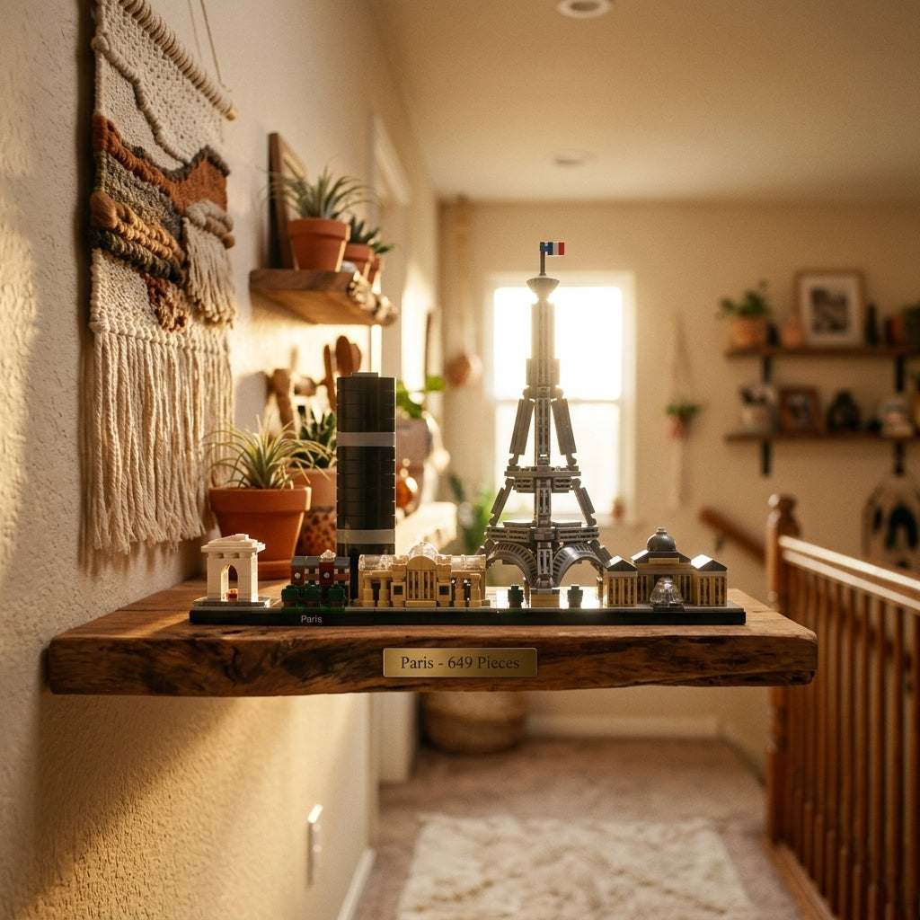 Horizonte de la ciudad de París (649 piezas) - escena interior ambiental boho del pasillo