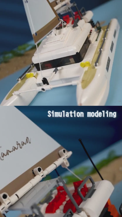 Catamaran Sailboat (890 piese) 