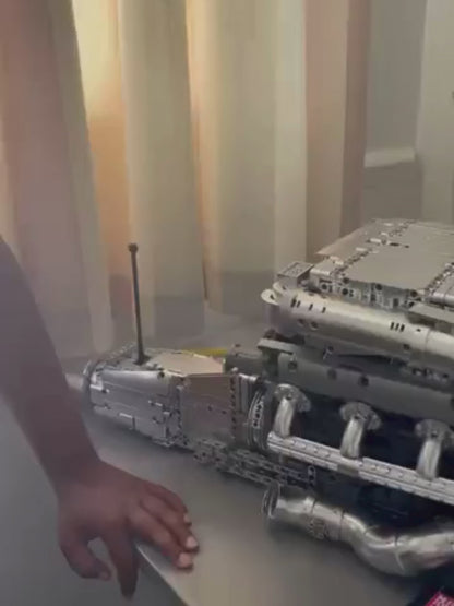 Motorised Hypercar W16 Engine & Gearbox (2899 pcs)