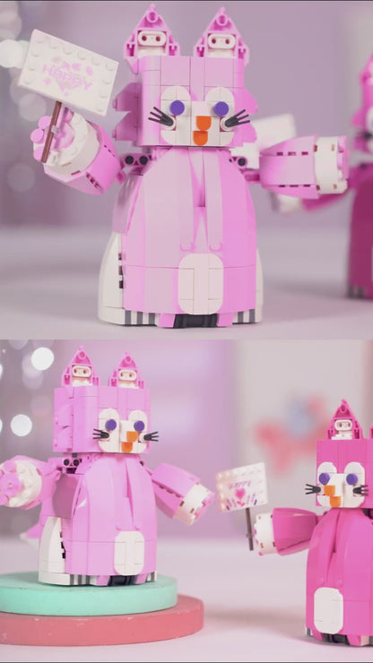 Artikulierter Rosa Roboterfuchs (438 Teile) 