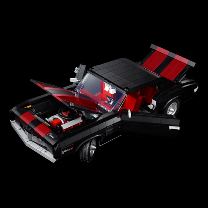 Schwarzer Sportwagen MOC (1456 Teile) 