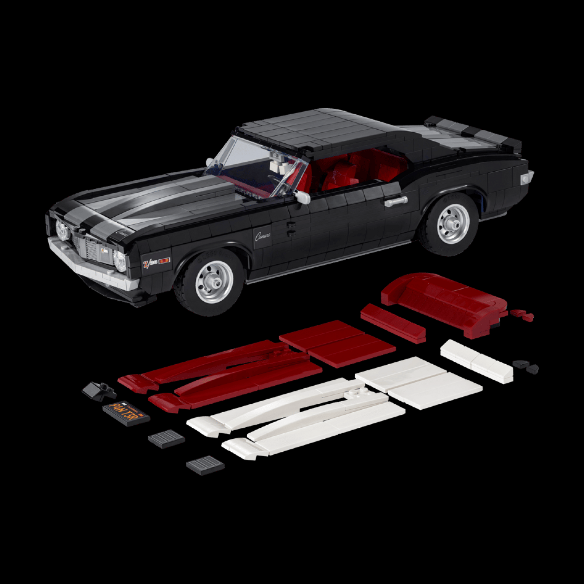 Schwarzer Sportwagen MOC (1456 Teile) 