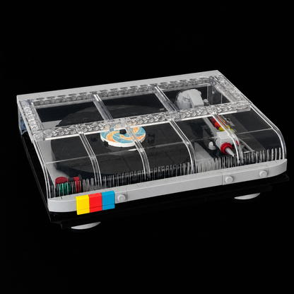 Retro-Plattenspieler (310 Teile) – Studioschwarze Hintergrundanzeige