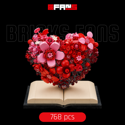 Romantic Flower Sculpture (768 Micro-Pcs) - Bricks Fans cover
