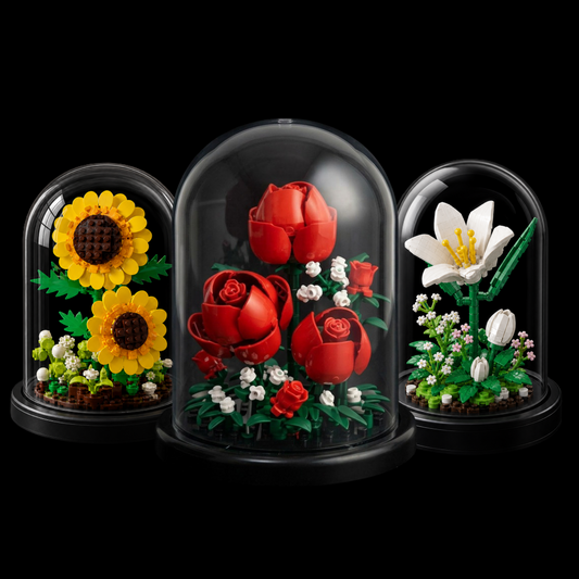 Set of 3 Eternal Flower Domes (562 pcs) - image 1
