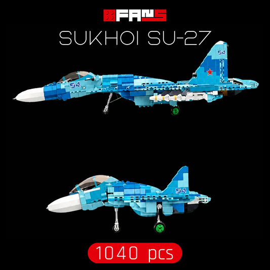 Avion de chasse SU-27 - 2-en-1 (1040 pièces)